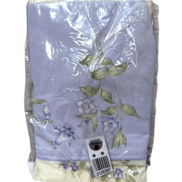 Laura Ashley Pillowcase King Size One Sham Purple Floral Cotton Blend New - Picture 1 of 7